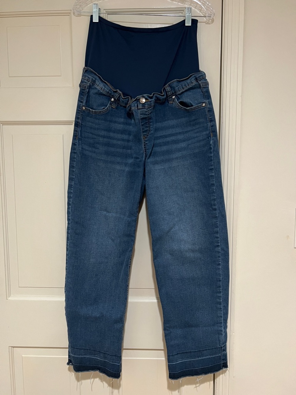 2 pairs of Time and Tru Maternity Jeans with Navy Overband